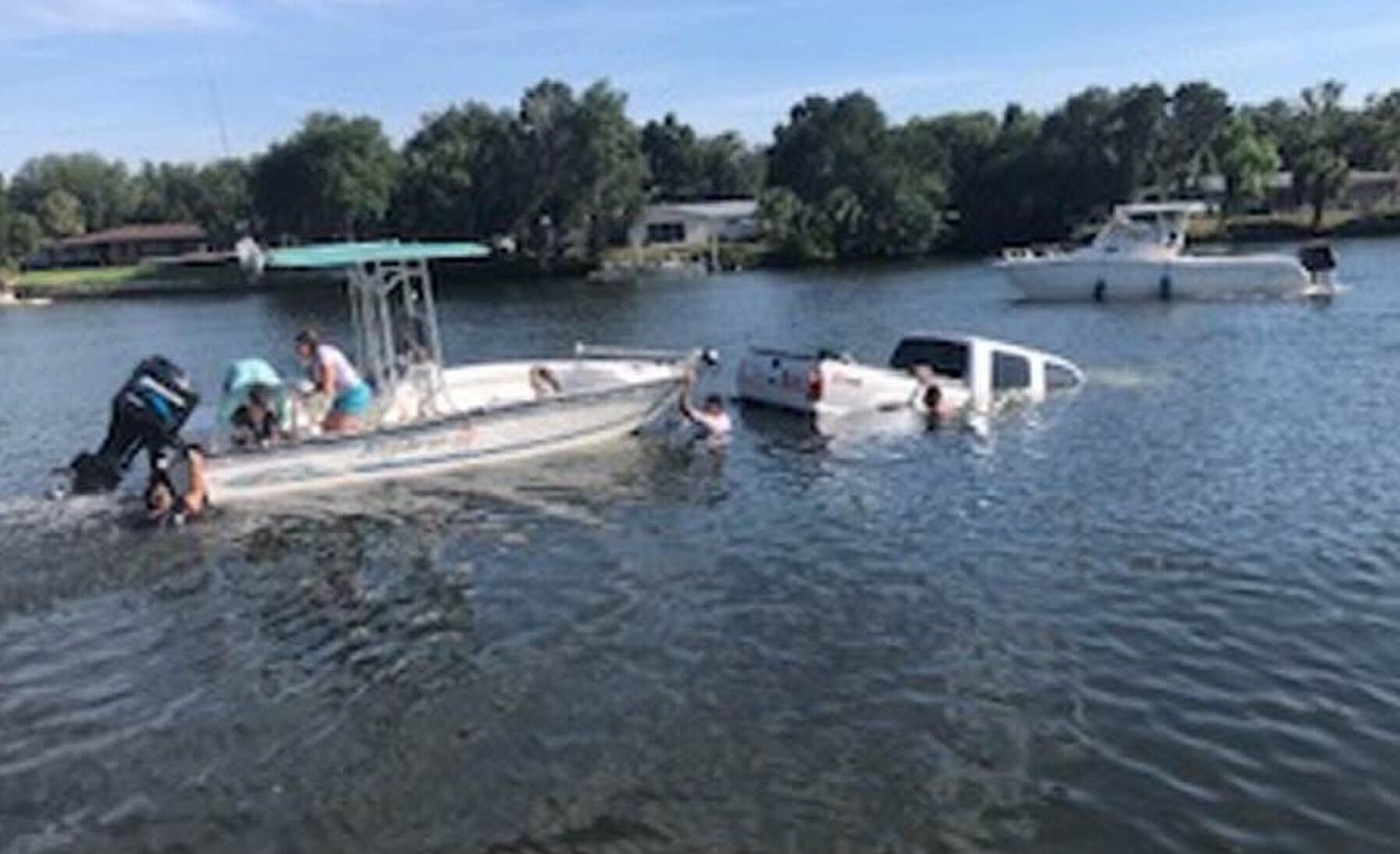 Hise family boat in water